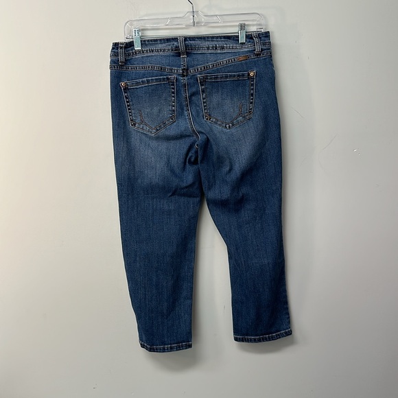 INC Skinny Leg Curvy Fit Cropped Denim Blue Jeans Size 6 Summer Casual - Picture 5 of 12